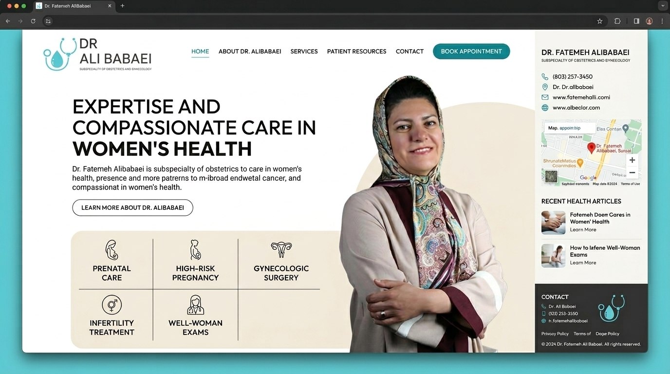 Medical Clinic Web Portal Development for Dr. Fatemeh Alibabayi