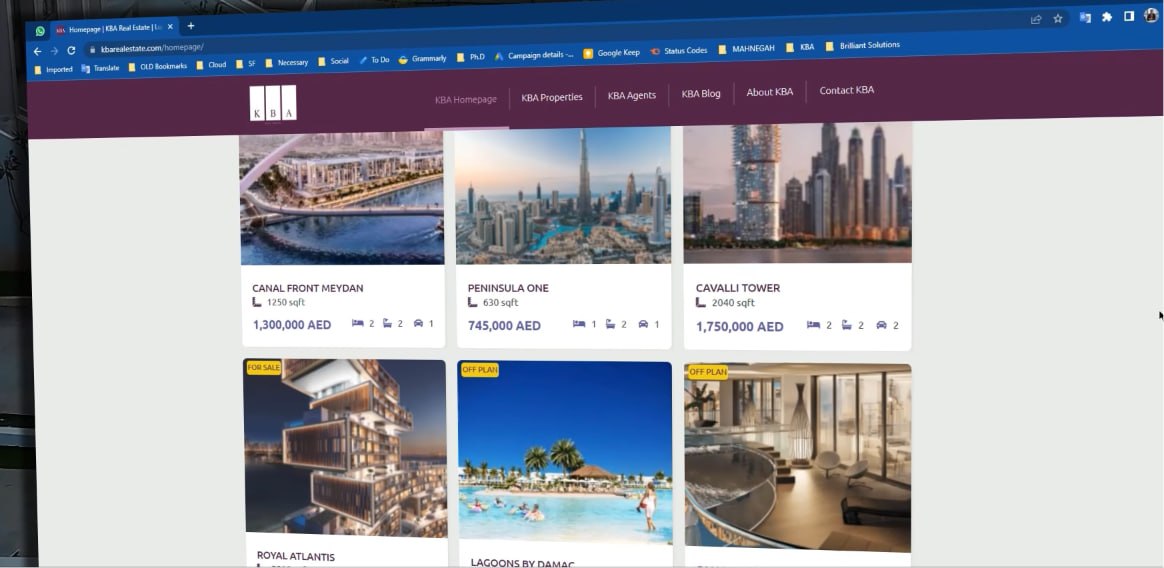 Real Estate Directory and Listing Portal for KBA Real Estate